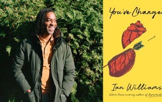 Ian Williams' headshot beside the You've Changed book cover