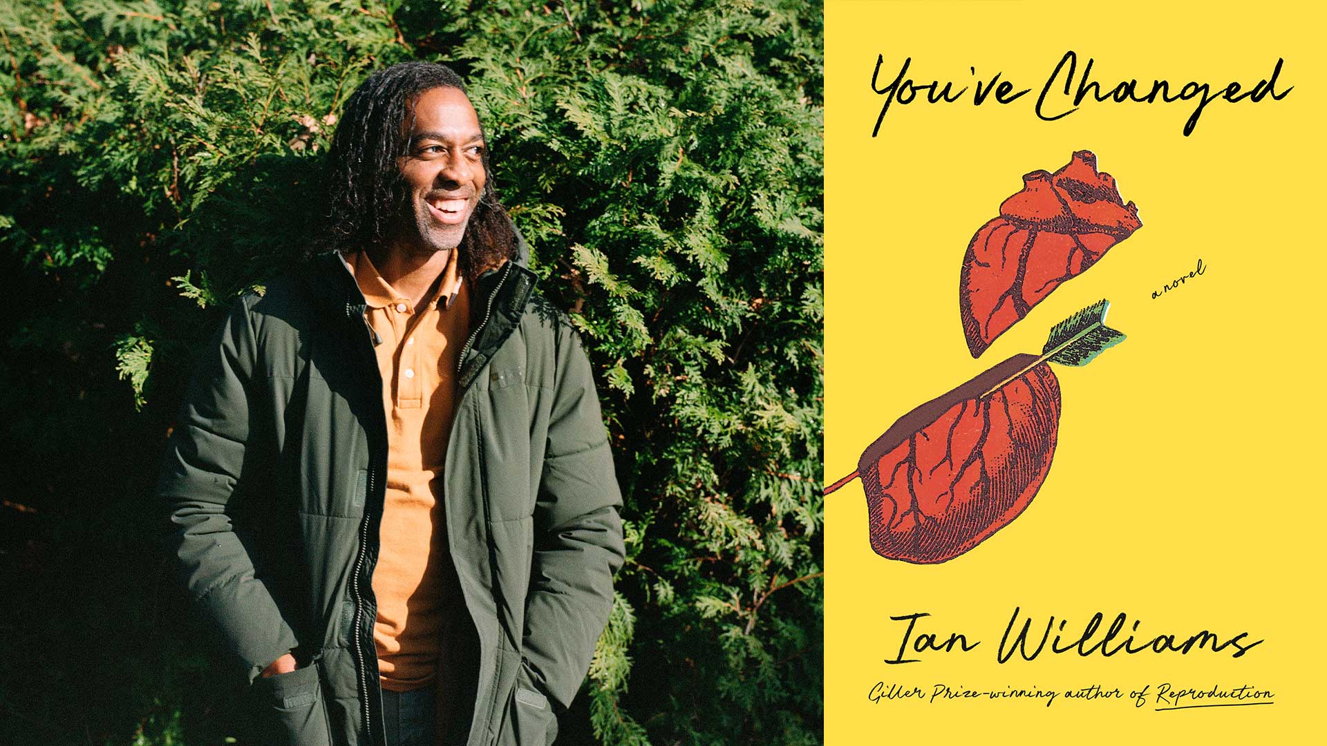 Ian Williams' headshot beside the You've Changed book cover